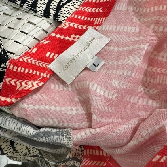NWOT Anthropologie Black Red Tan Corey Lynn Carter  Zebra Contrast Jumpsuit - Picture 8 of 12